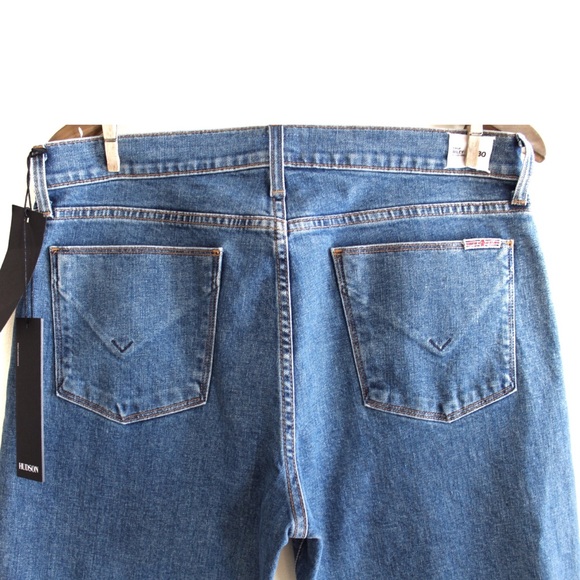 Hudson NWT Riley Cropped Vintage Wash Jeans Exposed Zipper 30 10 - Picture 8 of 8